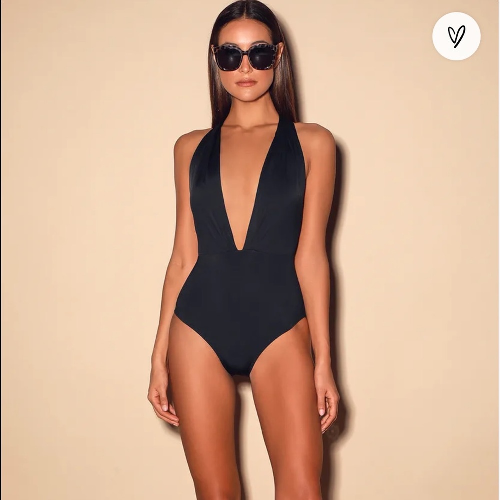 Lulu’s Get it Right Halter One-Piece Swimsuit